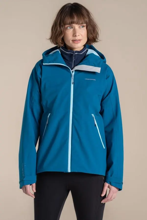 Craghoppers Women's Dynamic Pro Stretch Waterproof Breathable Jacket in Blue 