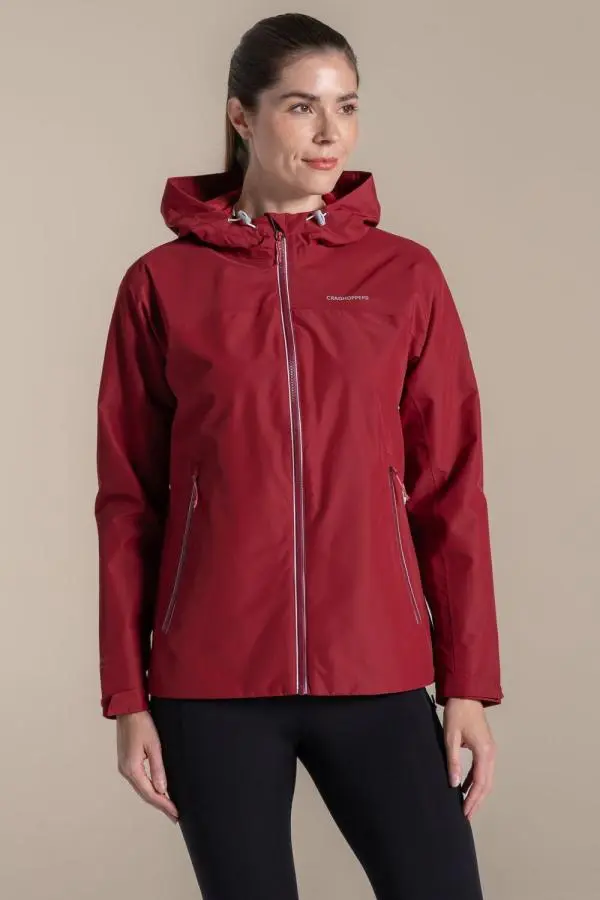 Craghoppers Women's Solla Waterproof Shell Jacket in Red 
