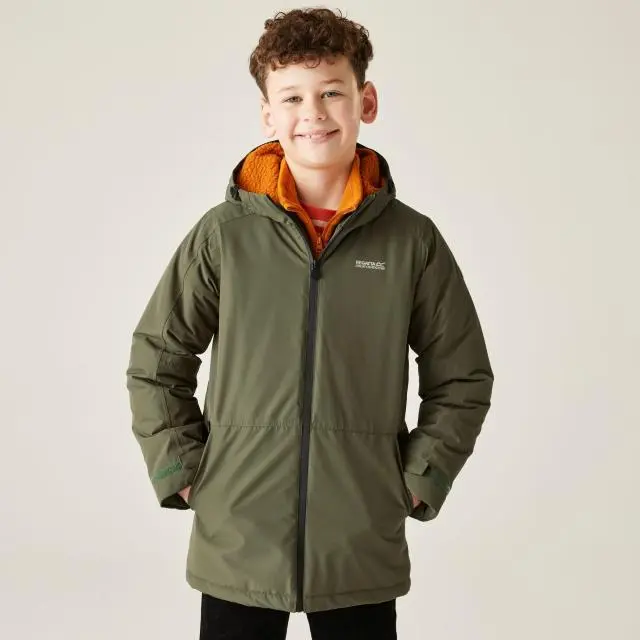 Regatta Farbank Hooded Waterproof Breathable Insulated Jacket in Green 