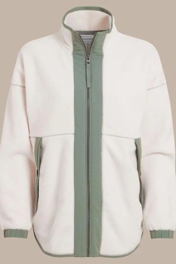 Craghoppers Women's Kidsy Borg Full-Zip Active Fleece Jacket in Cream | Size: 10