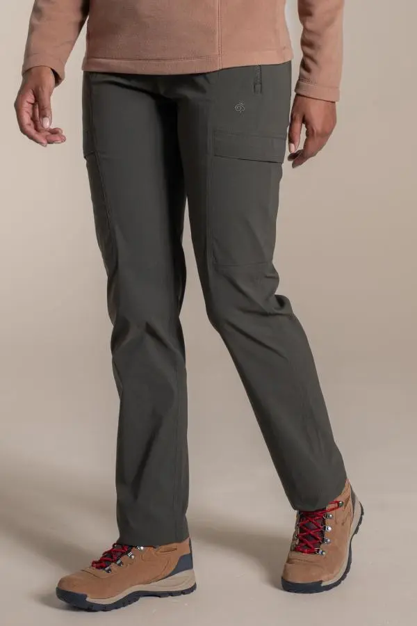 Craghoppers Women's Kiwi Pro Water-Repellent Cargo Trousers in Khaki 
