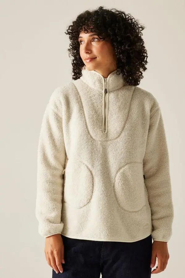 Regatta Women's Frankie Borg Half-Zip Insulating Fleece in Cream 