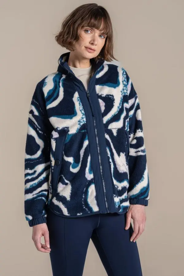 Craghoppers Women's Kidsy Borg Full-Zip Active Fleece Jacket in Blue 