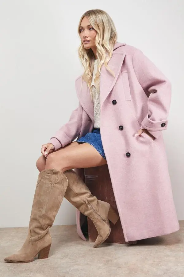 Brushed Relaxed Reefer Coat