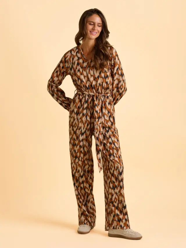 Brakeburn Women's Selenna Jumpsuit in Brown 