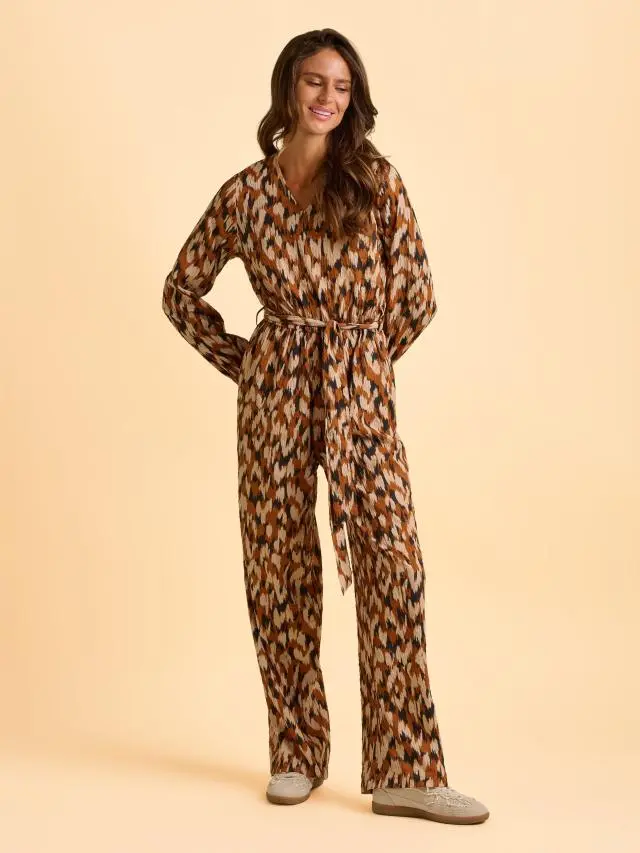 Brakeburn Women's Selenna Jumpsuit in Brown 