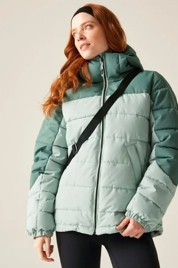 Regatta Women's Aldthorn Hooded Water-Repellent Insulating Padded Jacket in Green 