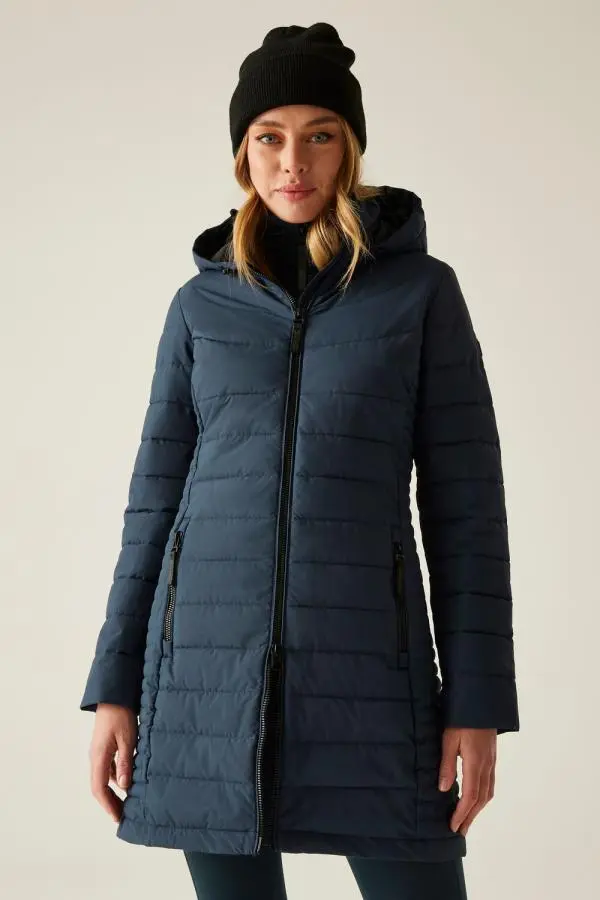 Andria Hooded Water-Repellent Insulating Baffled Jacket