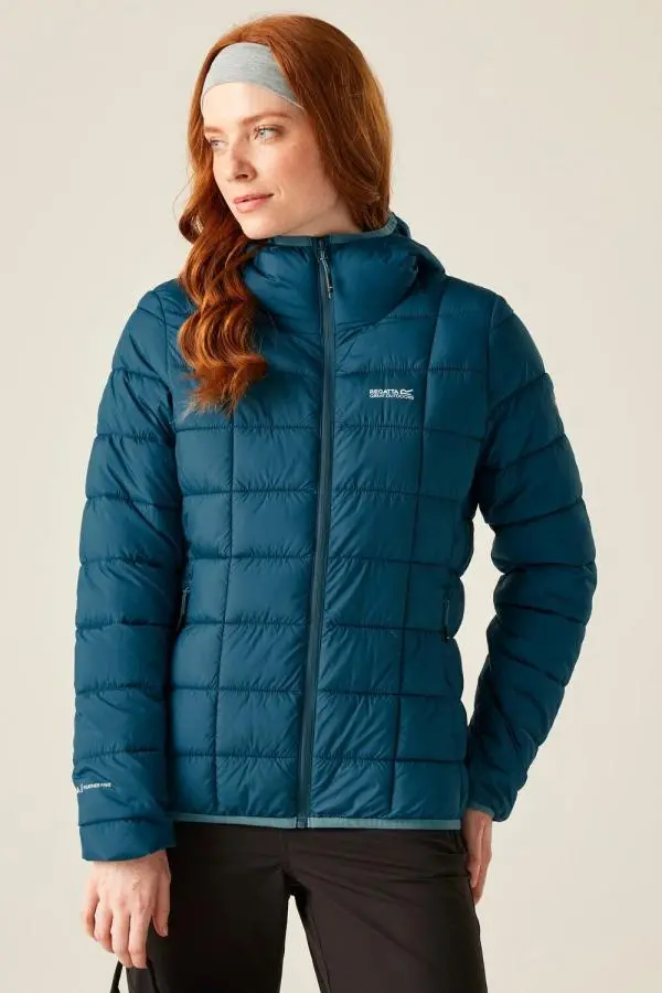 Regatta Women's Asper Hooded Water-Repellent Insulating Padded Jacket in Blue 