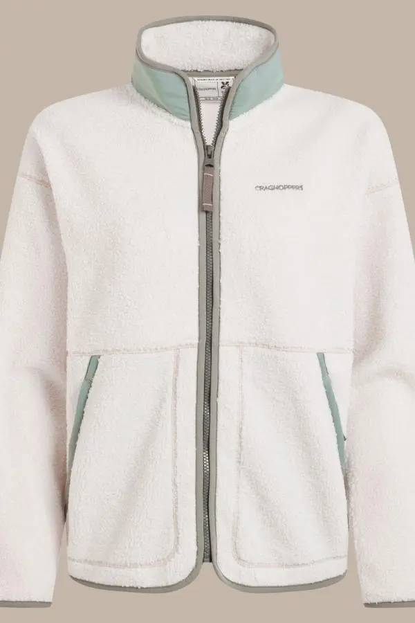 Craghoppers Women's Avens Borg Full-Zip Insulating Active Fleece Jacket in Beige 