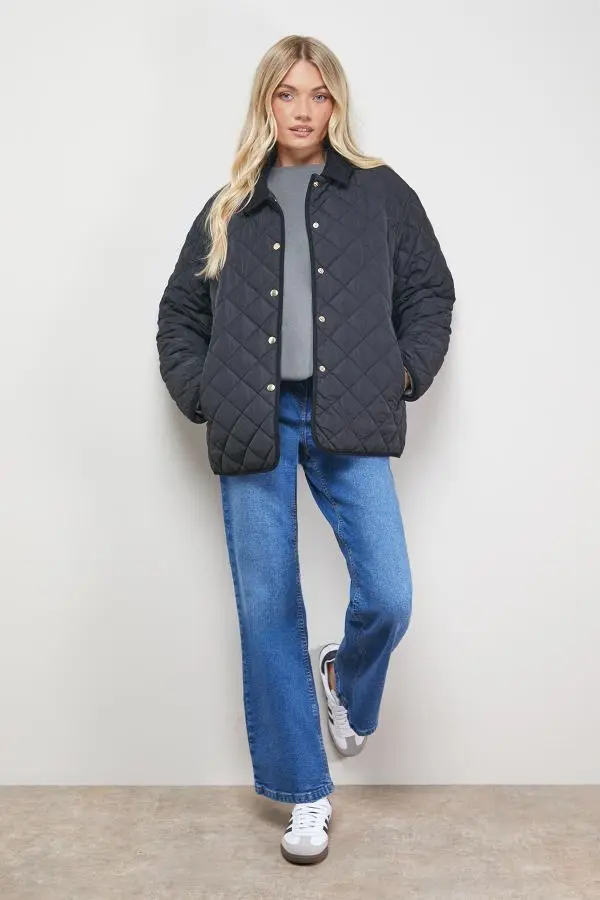 Padded Cord Collar Jacket