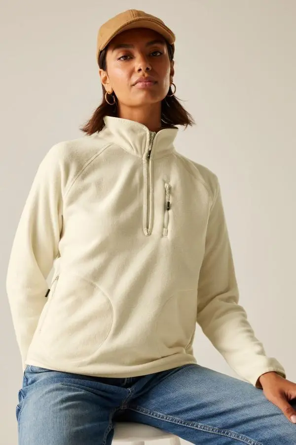 Regatta Women's Frankie Half-Zip Insulating Fleece in Cream | Size: 16
