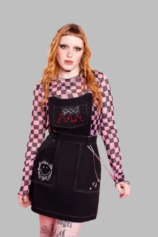 Hell Bunny Women's Dylan A Line Style Black Mini Dress 