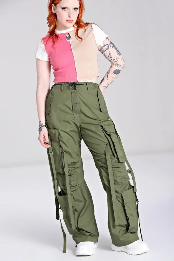 Octopus Baggy style Trousers Green
