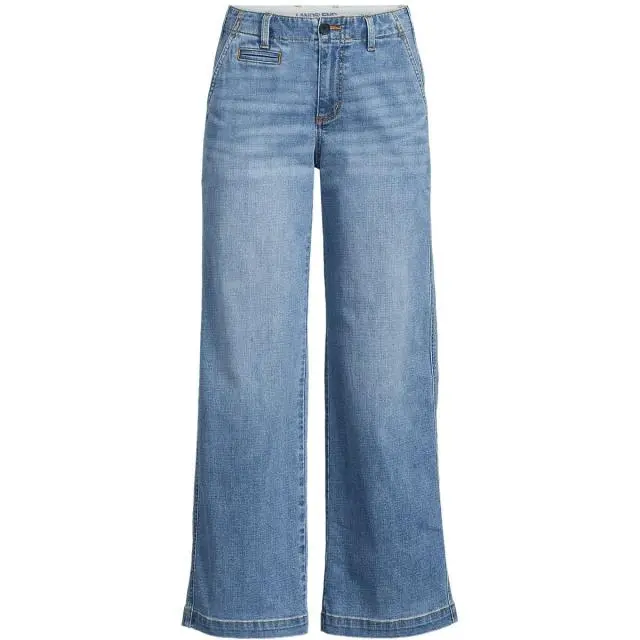 Petite Wide Leg Ankle Jeans