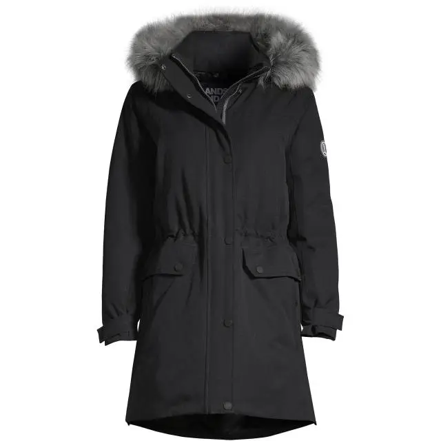 Lands' End Women's Plus Expedition Down Parka in Black 