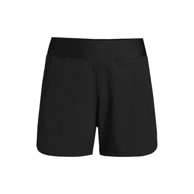 Lands' End Women's Plus Comfort Waist Board Shorts, 5ins in Black 