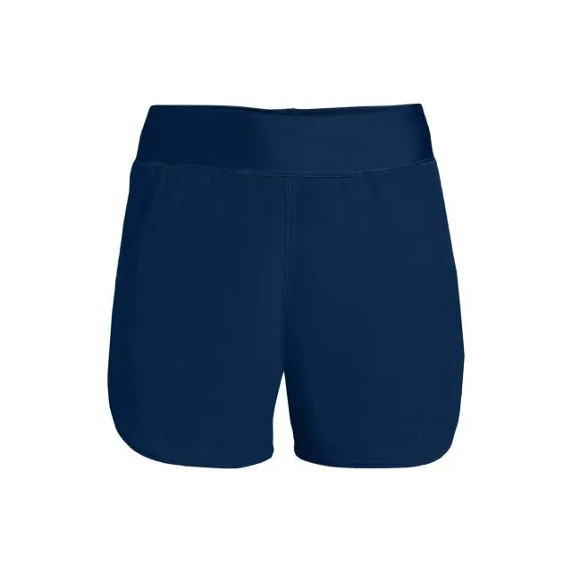 Lands' End Women's Plus Comfort Waist Board Shorts, 5ins in Navy 