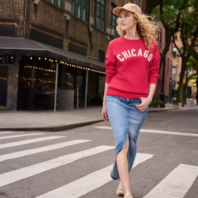 Lands' End Women's Petite Soft Denim Maxi Skirt in Blue | Size: 10