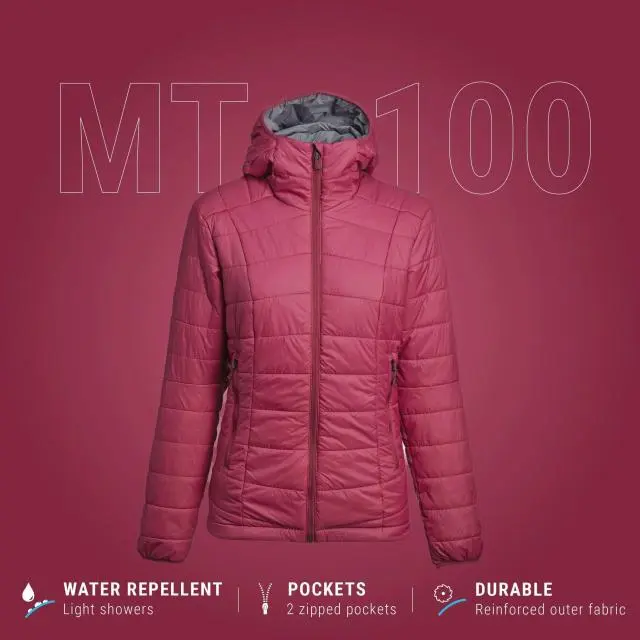 Decathlon Mountain Trekking Padded Jacket with Hood MT100 -5 DegreeC