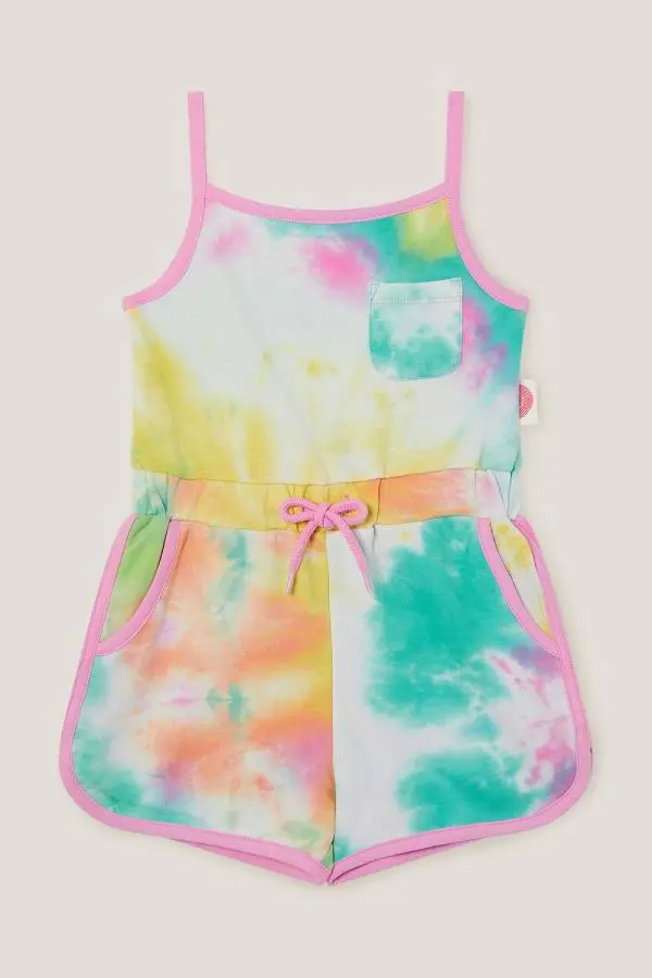 Tie-Dye Strappy Playsuit Multi