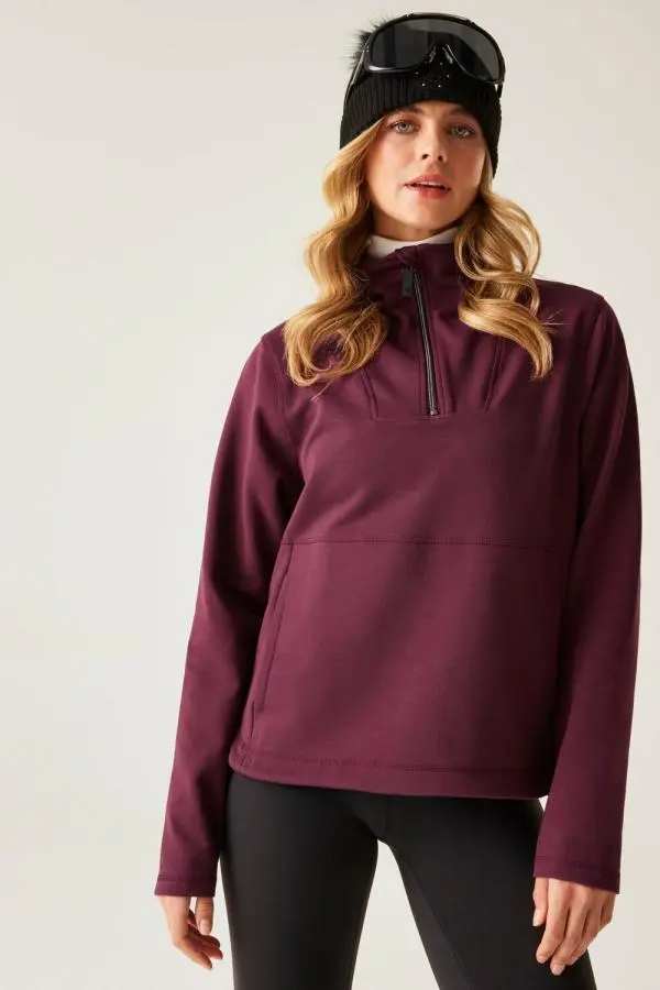 Dare 2b Women's Wander 1/4 Zip Sweater in Purple 