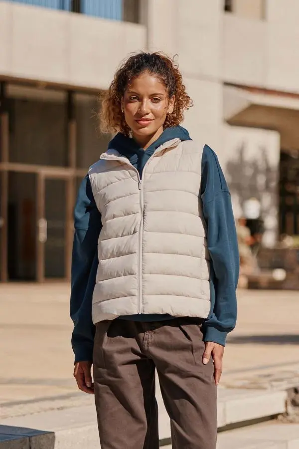 Animal Women's 'Light Cosi' Lightweight Water Resistant PFC Free Warm Padded Gilet in Beige 