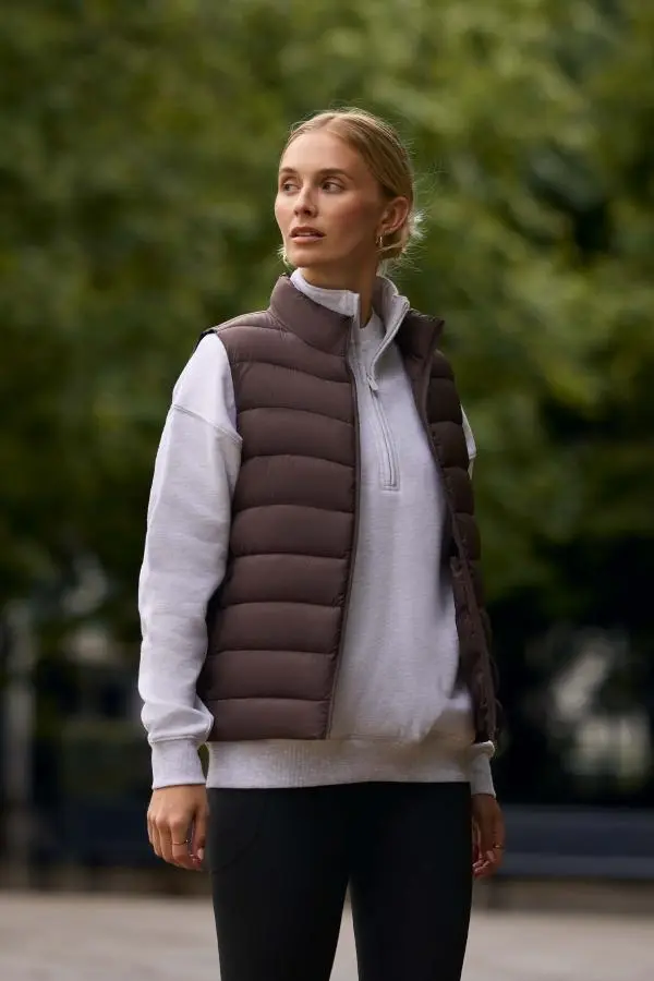 Animal Women's 'Light Cosi' Lightweight Water Resistant PFC Free Warm Padded Gilet in Dark Mauve 