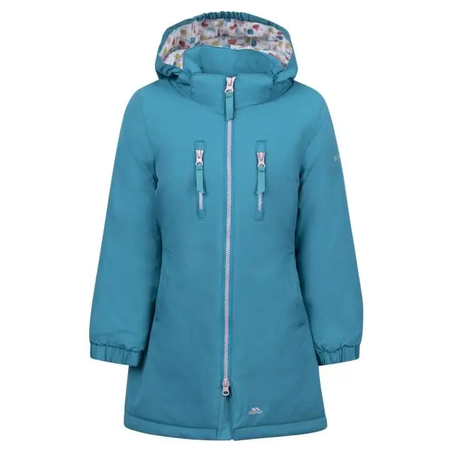Trespass Girl's Marybank Raincoat in Teal | Size: 7-8 Years