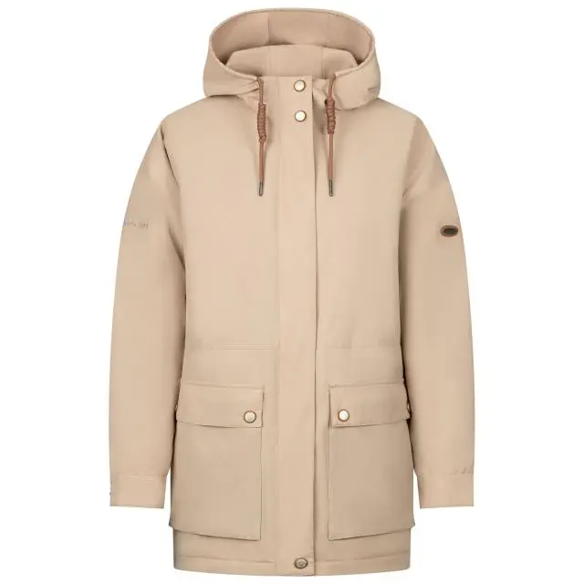 Trespass Women's Sasser Waterproof Jacket in Light Sand 