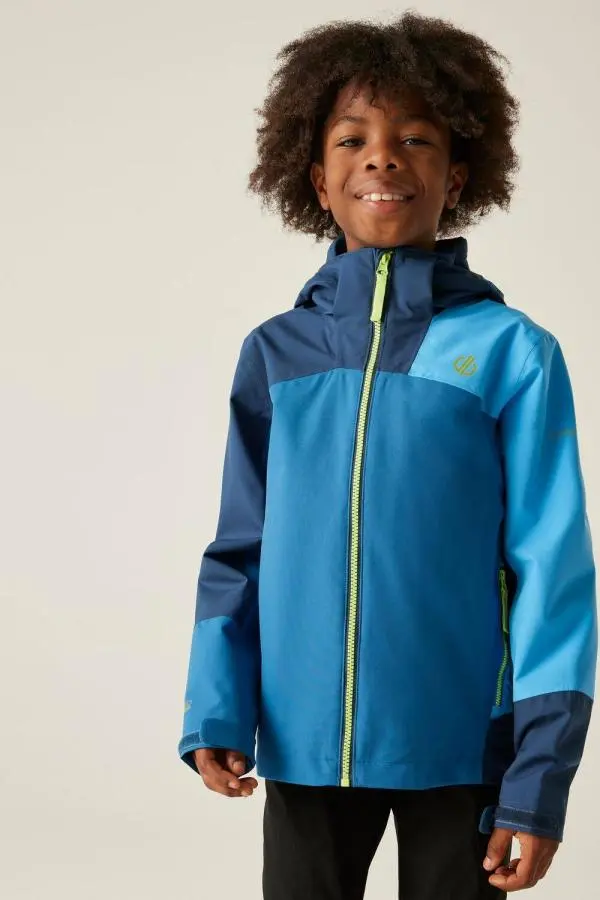 Dare 2b Explore Waterproof Breathable Hooded Jacket in Blue 