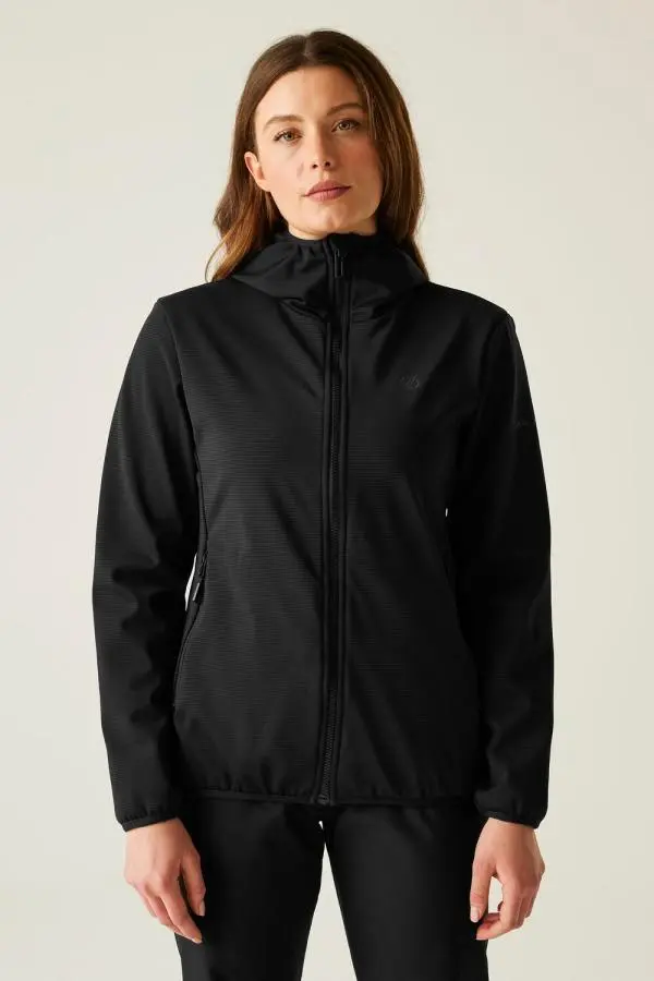 Dare 2b Women's Iced Softshell Jacket in Jet Black | Size: 14
