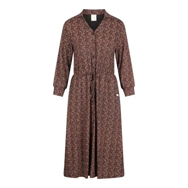 Trespass Women's Velina Ditsy Floral Dress in Brown 