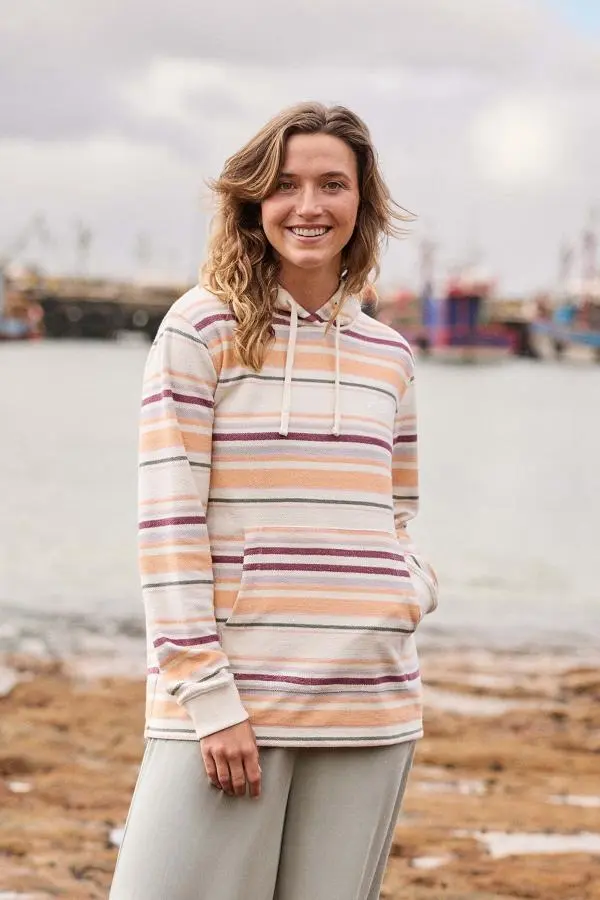 Animal Women's 'Lila' Cotton Beach Hoodie Casual Adjustable Lightweight Sweatshirt in Light Pink 