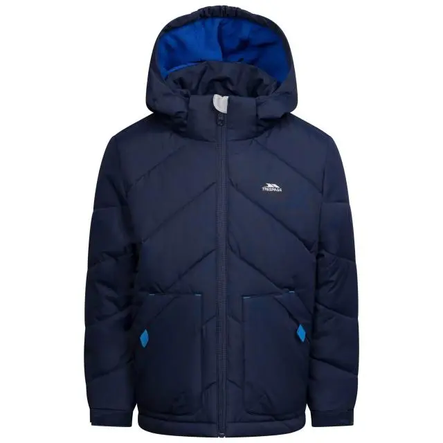 Trespass Boy's Ryssa Logo Jacket in Navy 
