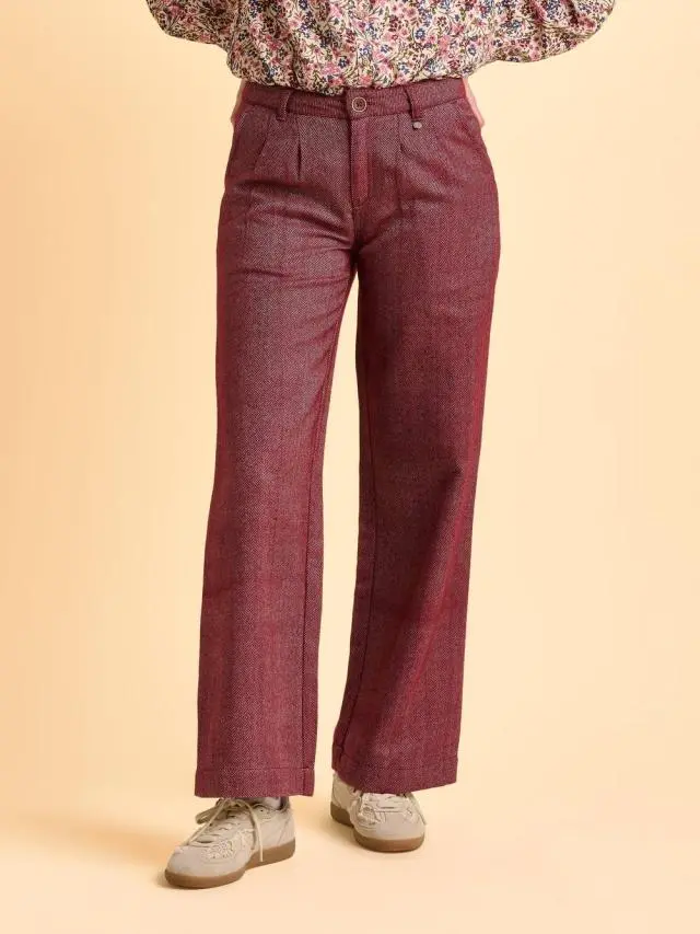 Brakeburn Women's Burgundy Neve Trouser 