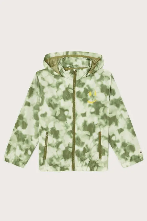 Monsoon Boy's Tie Dye Windbreaker Jacket Green 