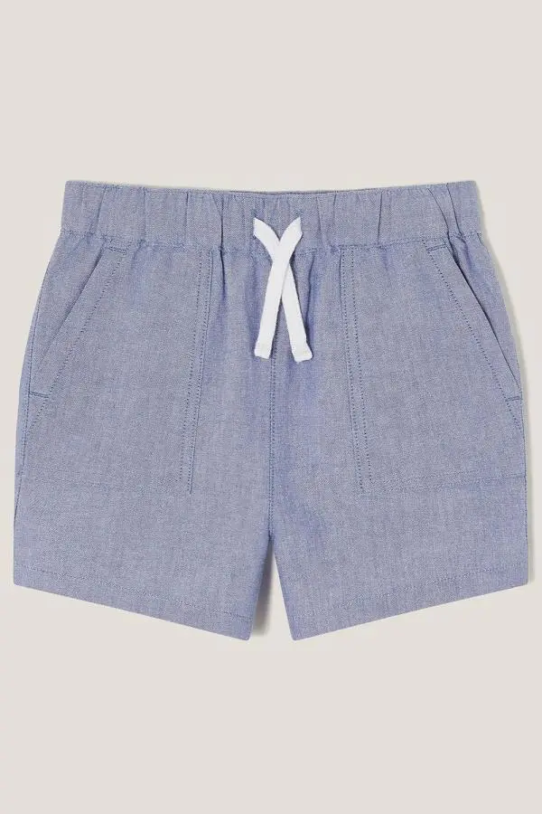 Monsoon Boy's Chambray Drawstring Shorts Blue 