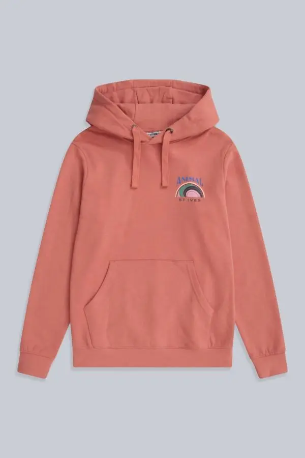 Animal Women's 'Maya' St Ives Print Soft Warm Lightweight Comfortable Casual Hoodie in Pink 