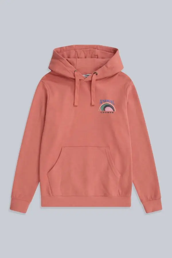 Animal Women's 'Maya' Cromer Print Soft Warm Lightweight Comfortable Casual Hoodie in Pink | Size: 10