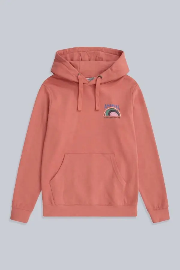 Animal Women's 'Maya' Abersoch Print Soft Warm Lightweight Comfortable Casual Hoodie in Pink 