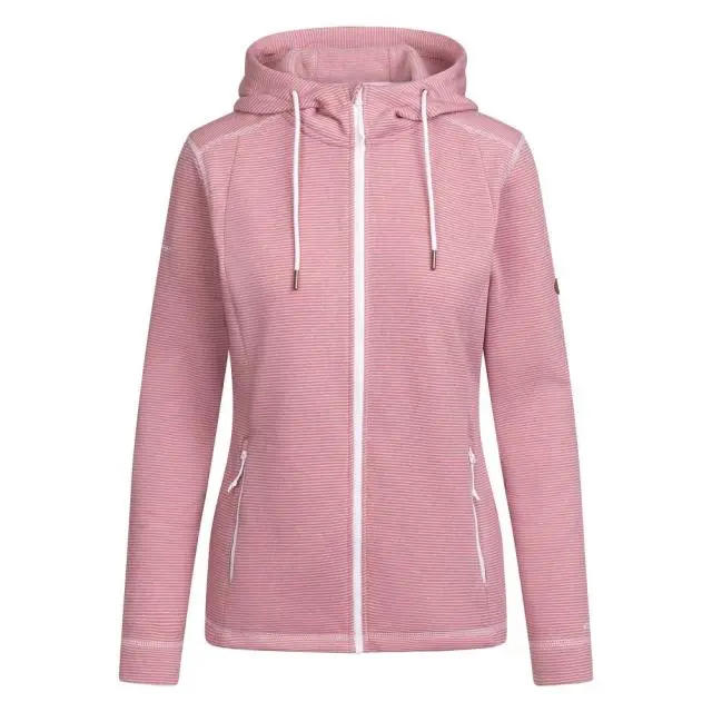 Trespass Women's Rootless Stripe Marl AT200 Fleece Jacket in Light Pink 