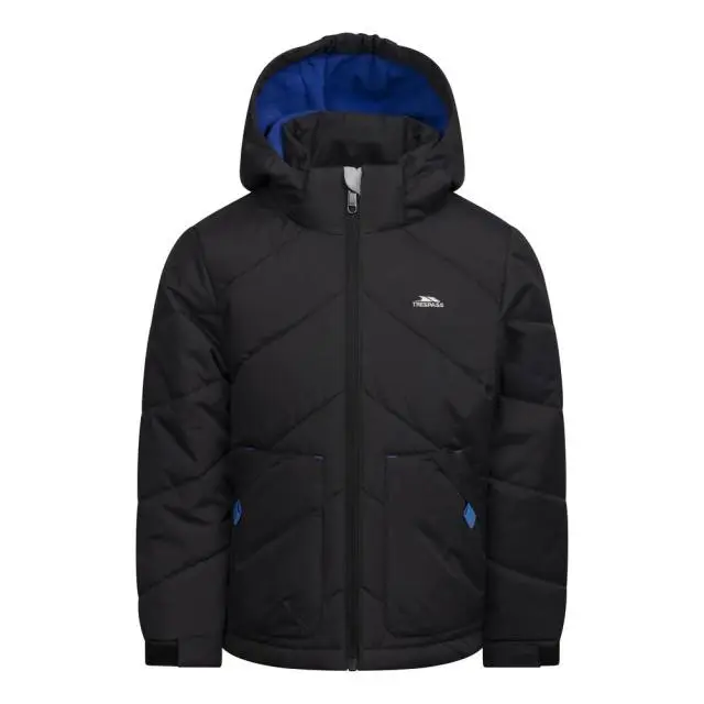 Trespass Boy's Ryssa Logo Jacket in Black 