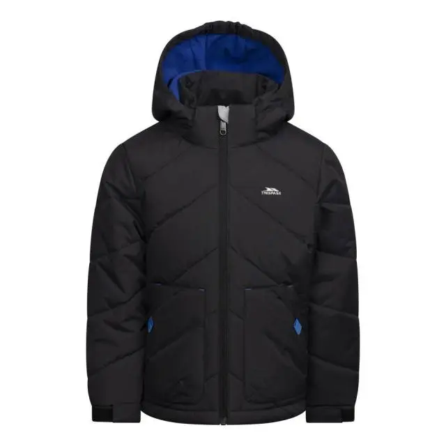 Trespass Boy's Ryssa Logo Jacket in Black 