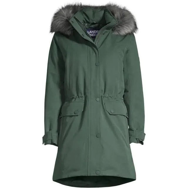 Lands' End Women's Petite Expedition Down Parka in Green | Size: 10-12