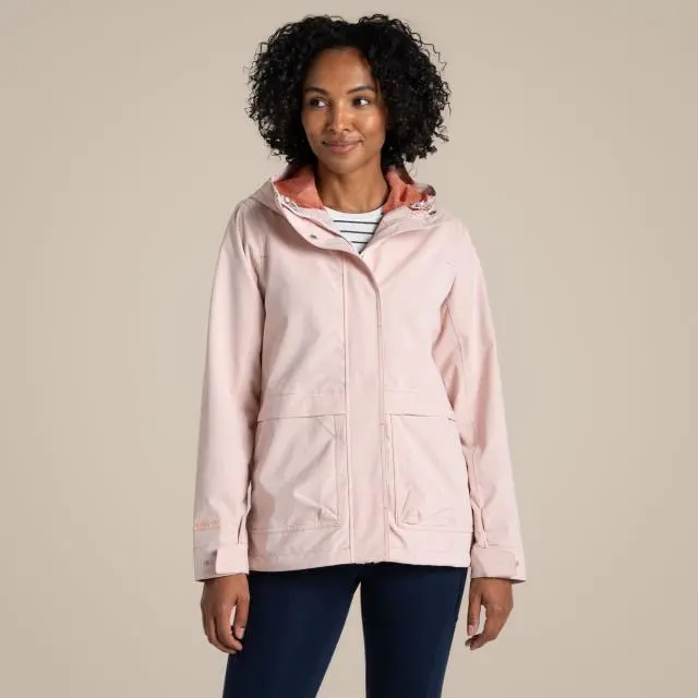 Craghoppers Women's Dynamic Pro Stretch Waterproof Breathable Jacket in Light Pink 