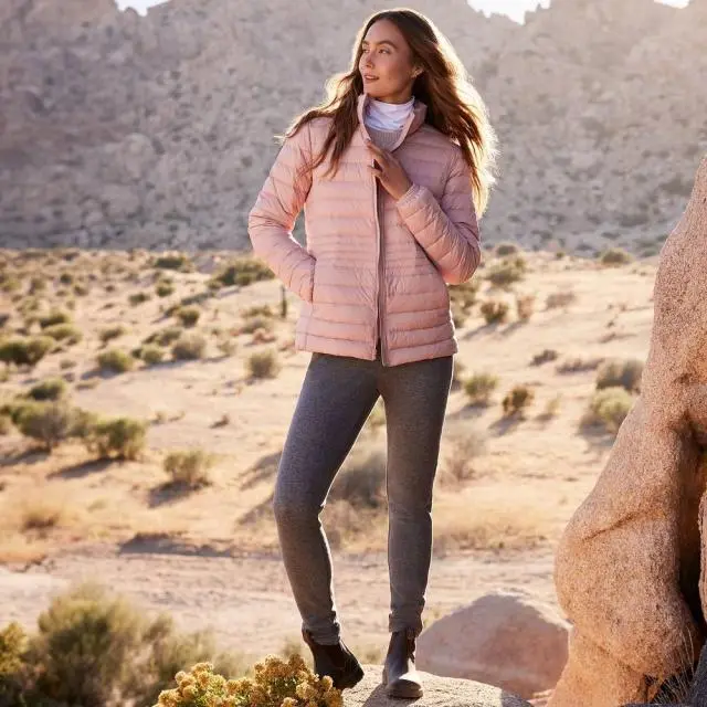 Lands' End Women's Petite Serious Sweats Fleece-lined Leggings in Charcoal 