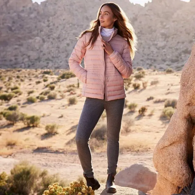 Lands' End Women's Tall Serious Sweats Fleece-lined Leggings in Charcoal | Size: 16