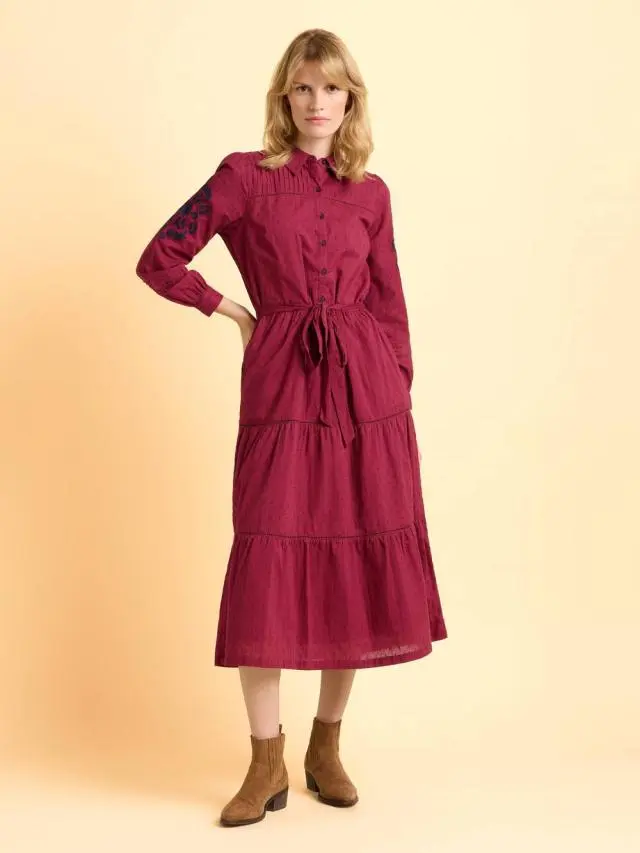 Brakeburn Women's Embers Dress in Burgundy 