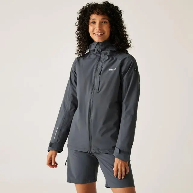 Regatta Women's 'Birchdale' Waterproof Shell Jacket in Dark Grey